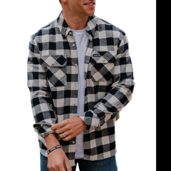 BURLEBO Other - BURLEBO Flannel Shirt Button Down Shirt- Black Buffalo